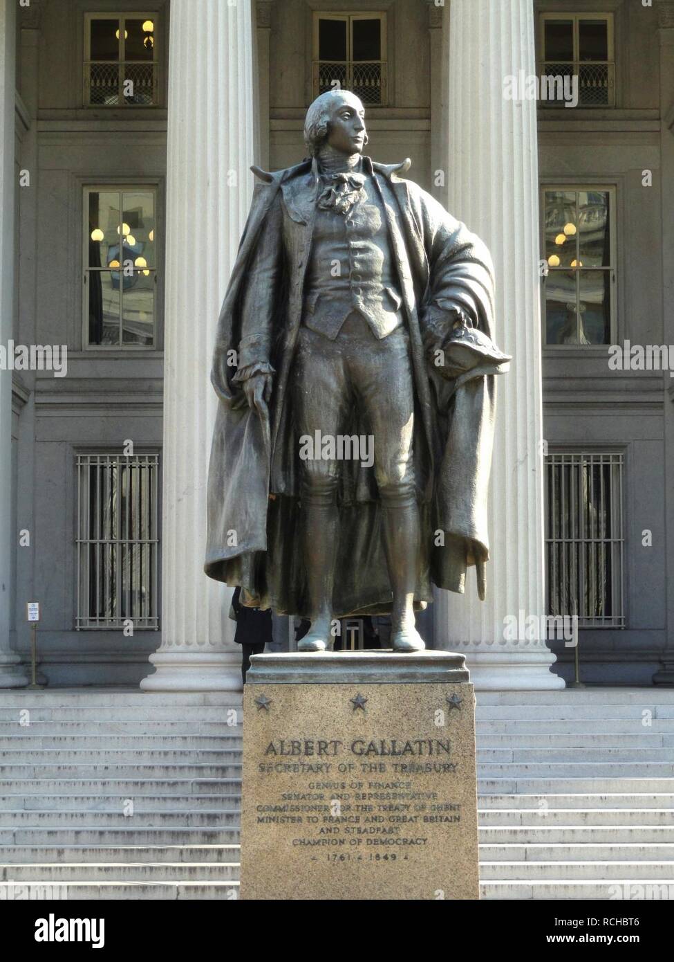 Albert Gallatin Statue (Washington, D.C.) Banque D'Images