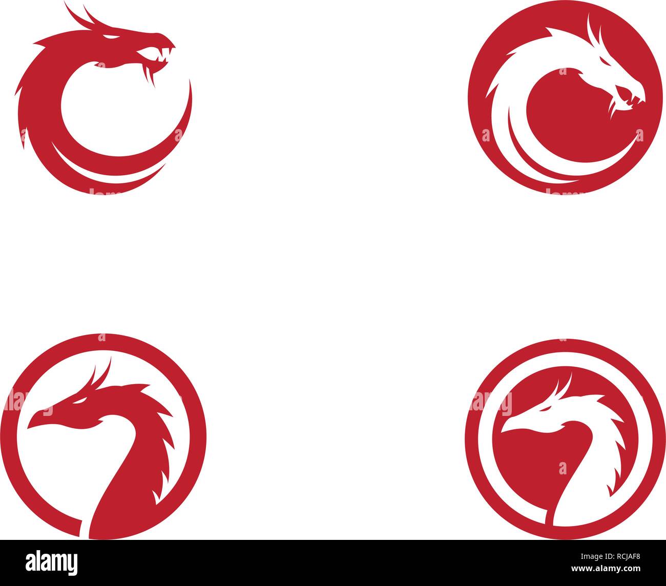 Logo couleur télévision dragon Head template vector illustration Illustration de Vecteur