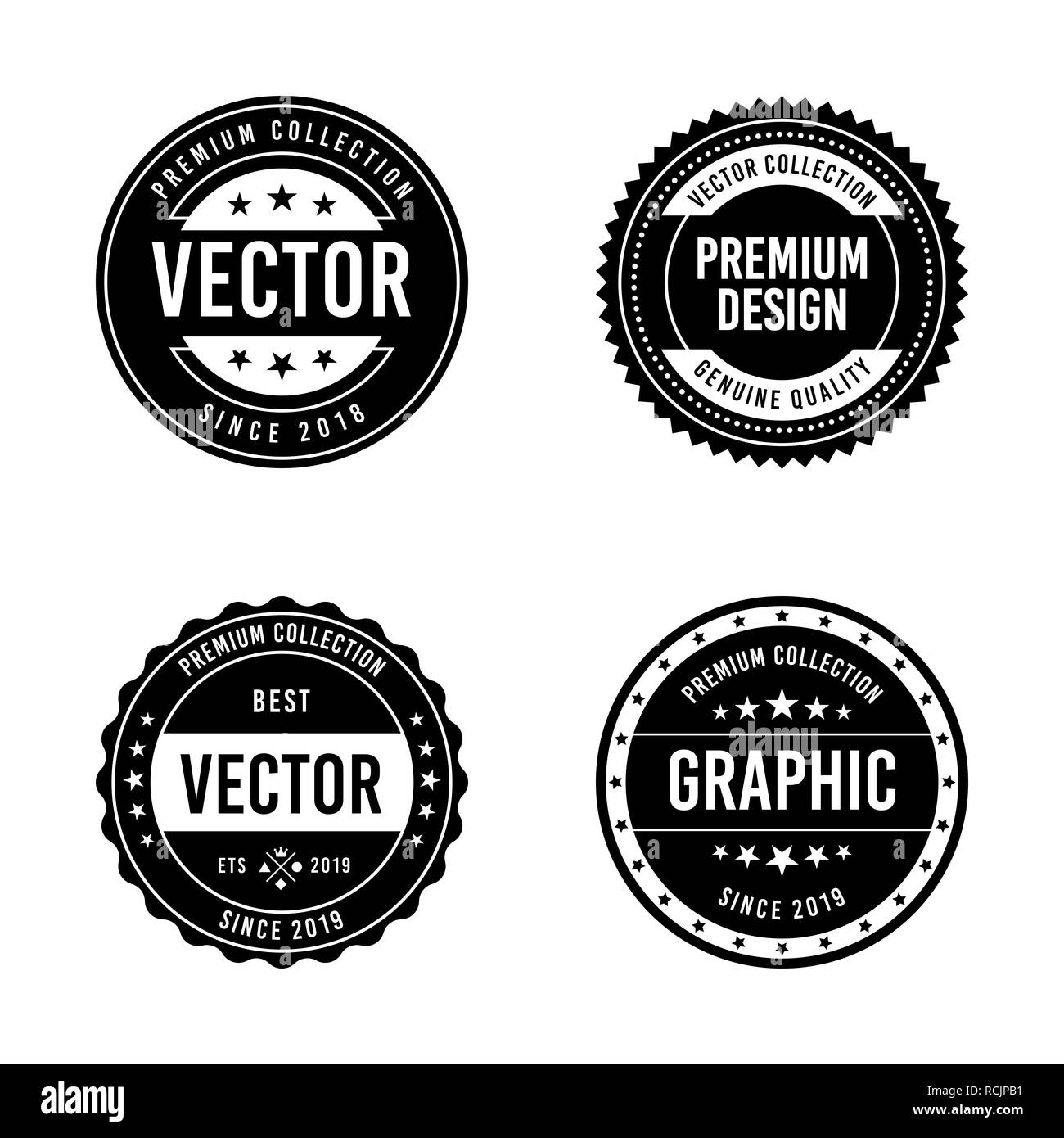 Badge vintage design vectoriel Banque D'Images