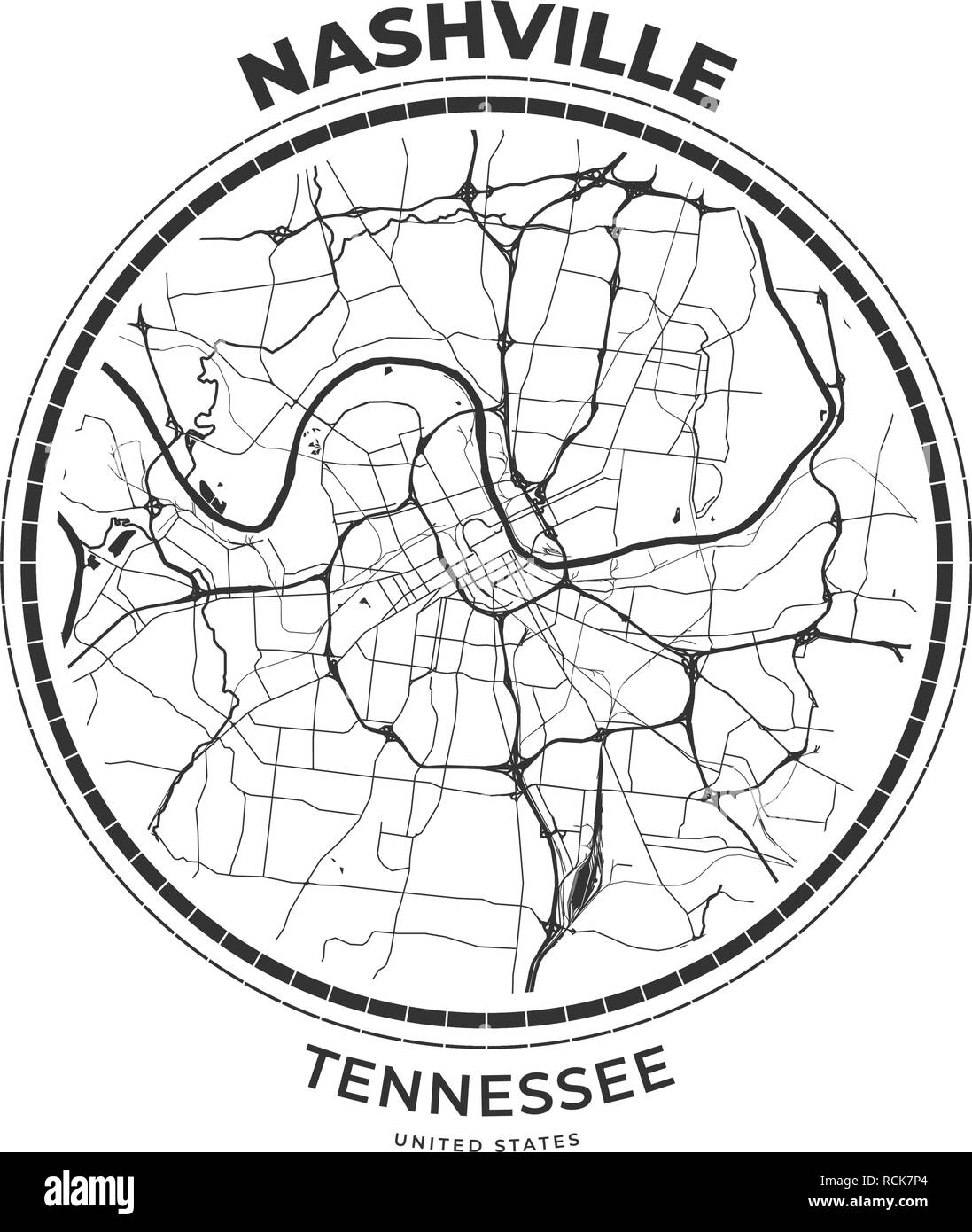 T-shirt badge carte de Nashville, Tennessee. Tee shirt print typographie label emblème badge. Vector illustration Illustration de Vecteur