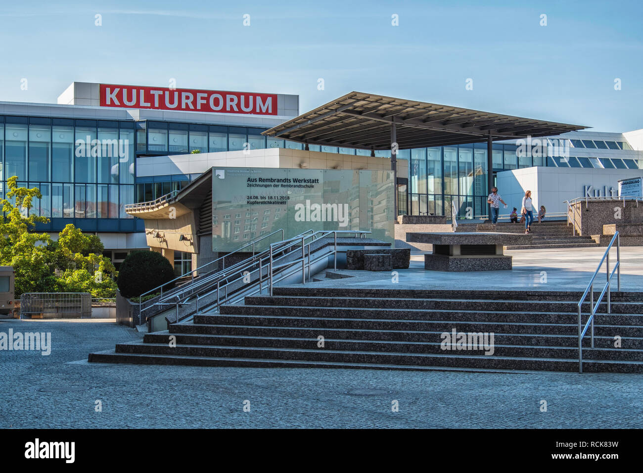 Kulturforum,Berlin-Tiergarten, Gemäldegalerie galerie moderne maisons anciennes peintures européennes détenues par le Musée d'État de Berlin Banque D'Images