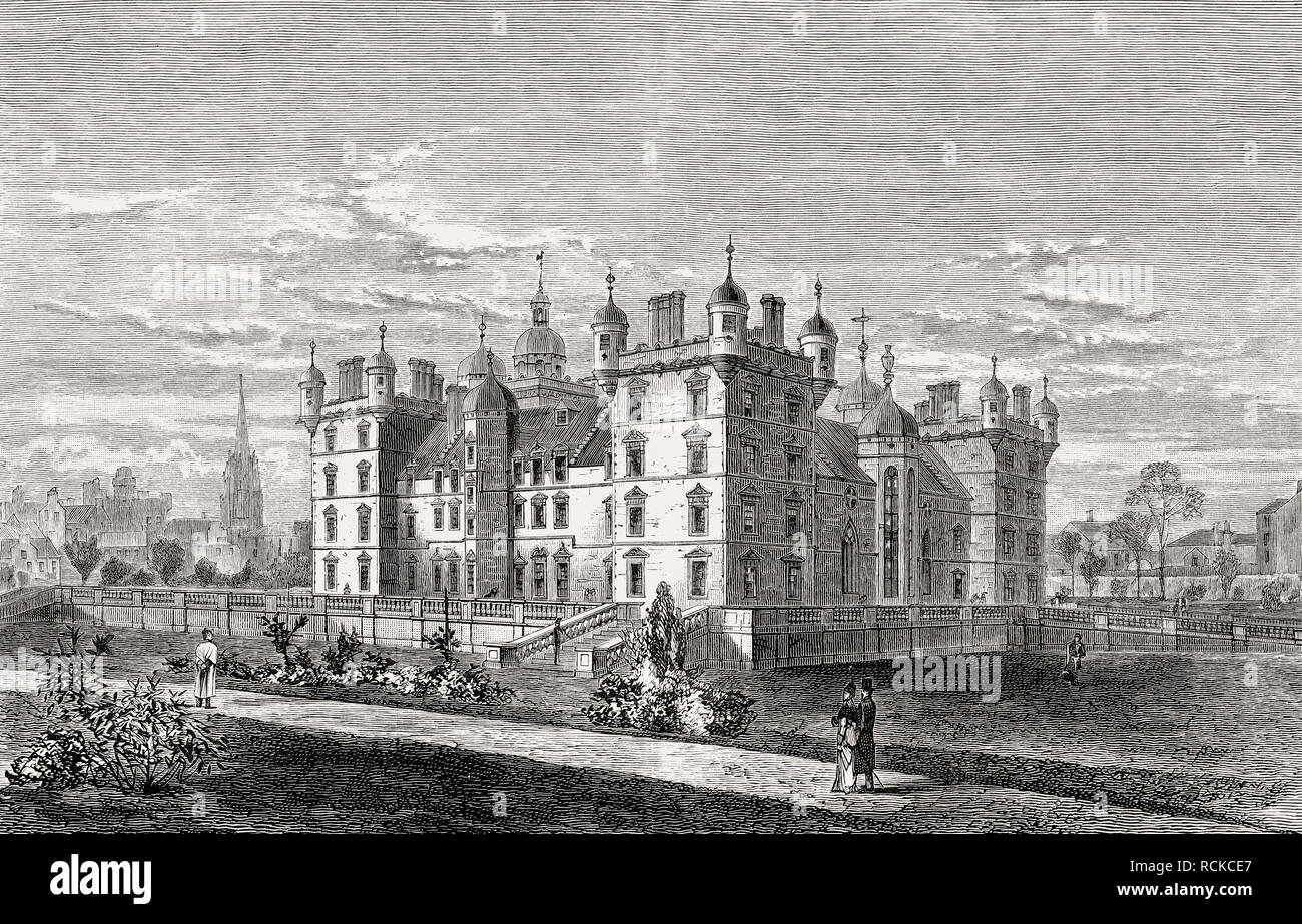 George Heriot's Hospital, Édimbourg, Écosse, 19e siècle Banque D'Images