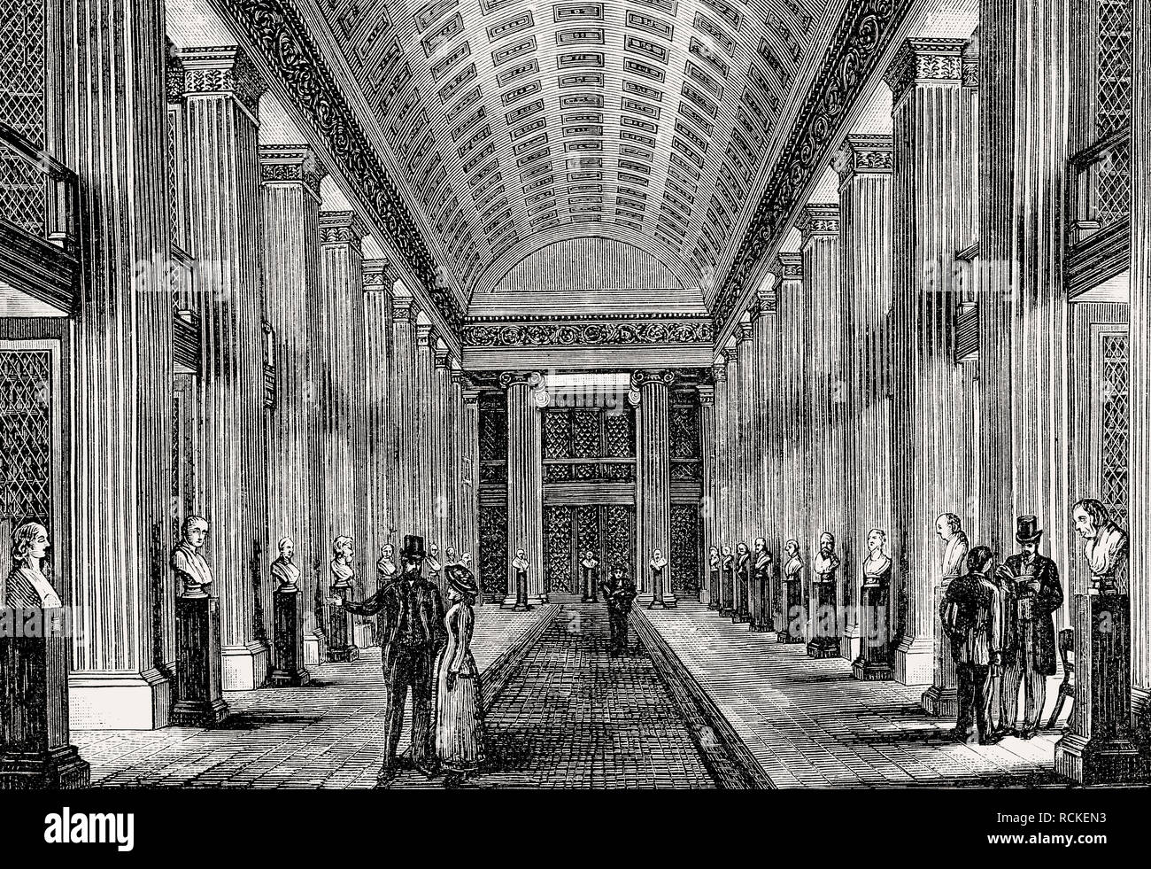 La Bibliothèque Hall, University, Edinburgh, Ecosse, 19e siècle, Banque D'Images