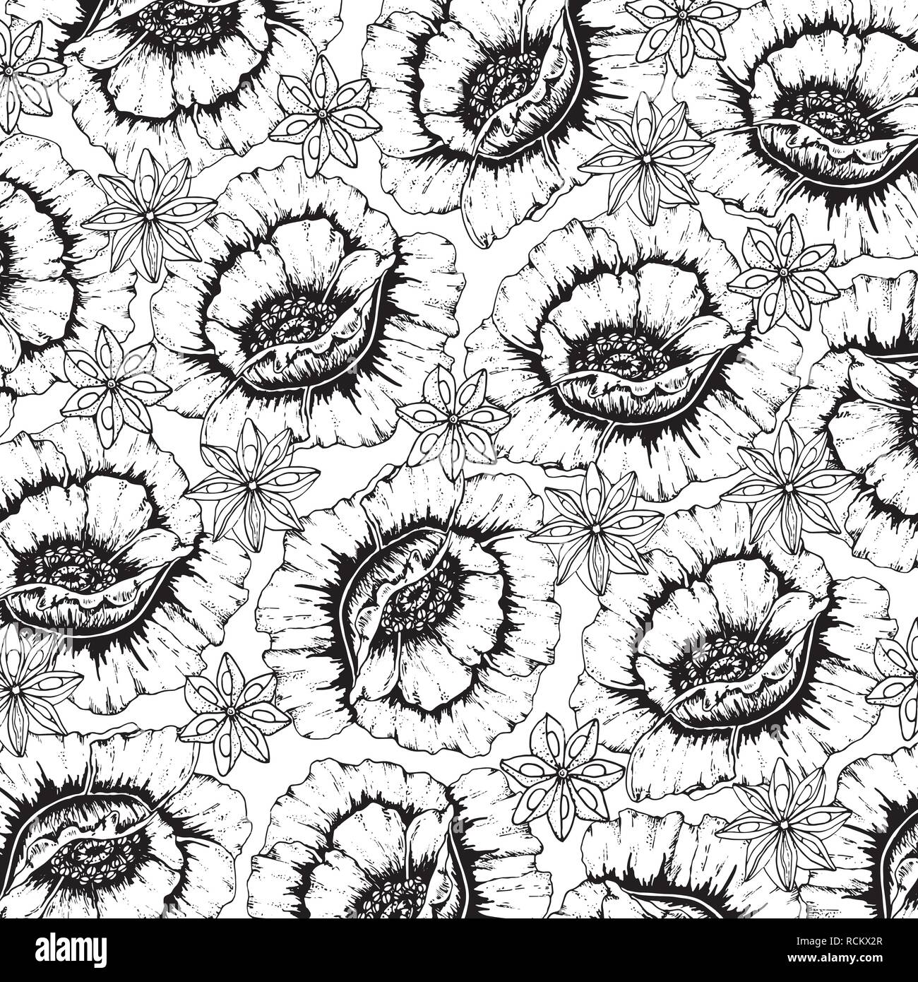 Téléchargement gratuit Images Doodle Floral Background En Vecteur De Doodles Noir Et Blanc le plus cool par
