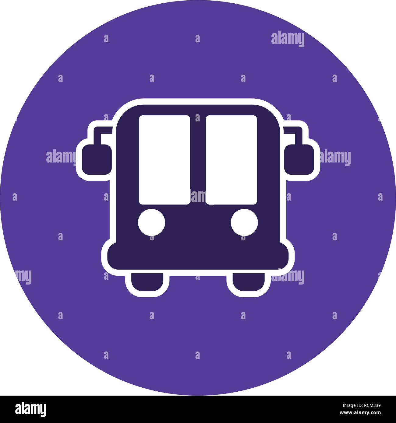 L'aéroport de vecteur Icône Bus Illustration de Vecteur