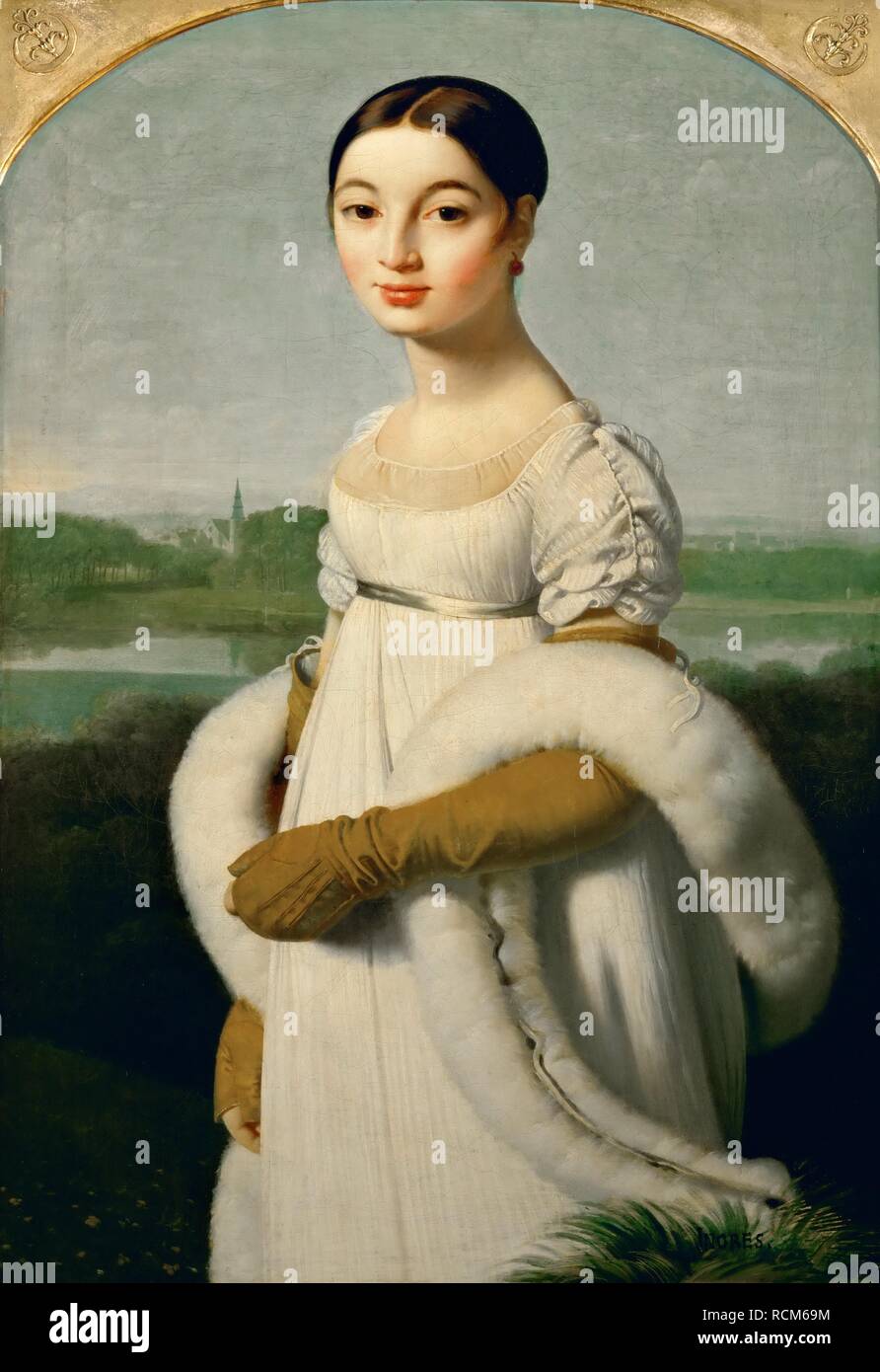 Mademoiselle Caroline Rivière. Musée : Musée du Louvre, Paris. Auteur : INGRES, Jean Auguste Dominique. Banque D'Images