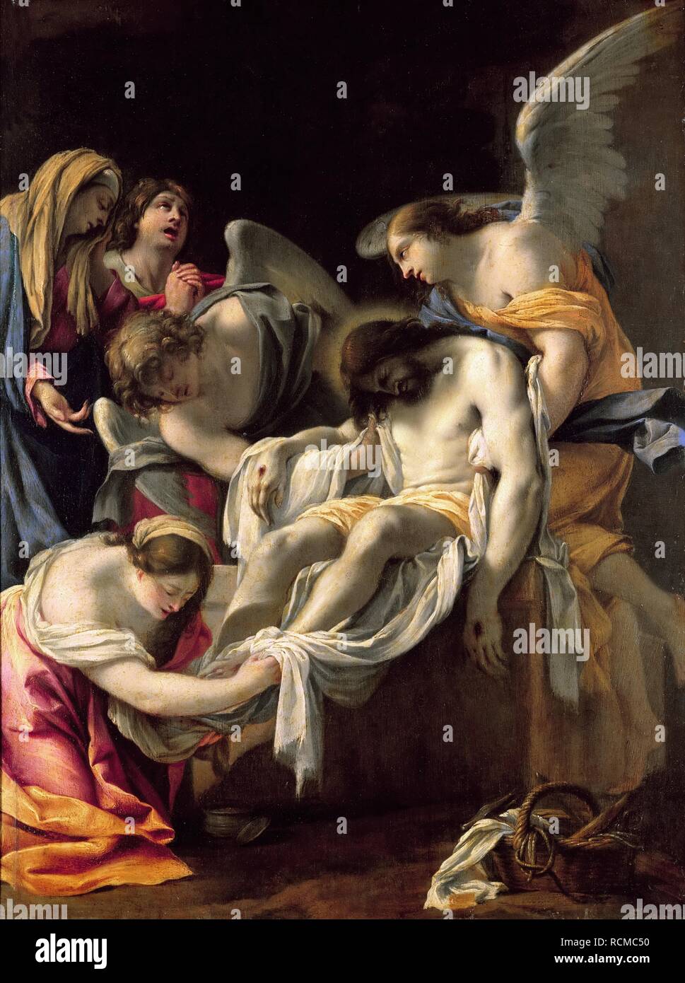 La mise au tombeau du Christ. Musée : Musée du Louvre, Paris. Auteur : VOUET, Simon. Banque D'Images