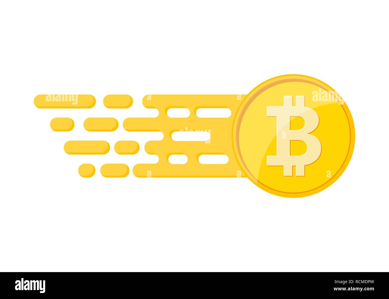 Bitcoin or monnaie. Vector illustration. En tant que symbole cryptocurrency Bitcoin, isolé sur fond blanc Illustration de Vecteur