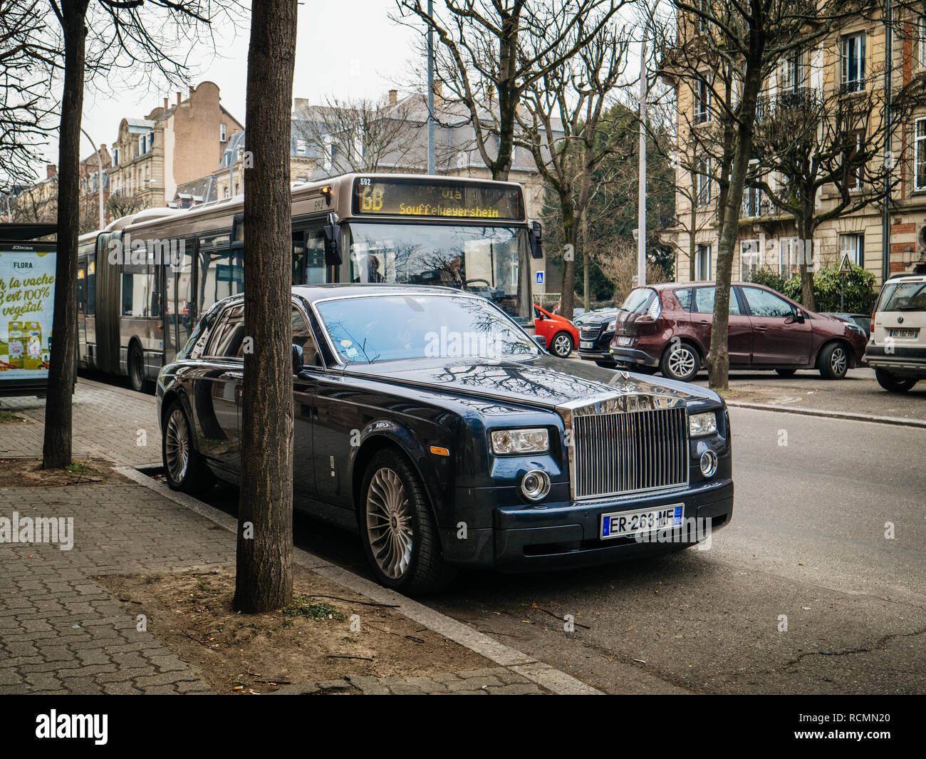 STRASBOURG, FRANCE Mar 2, 2018 nouvelle RollsRoyce Phantom VIII