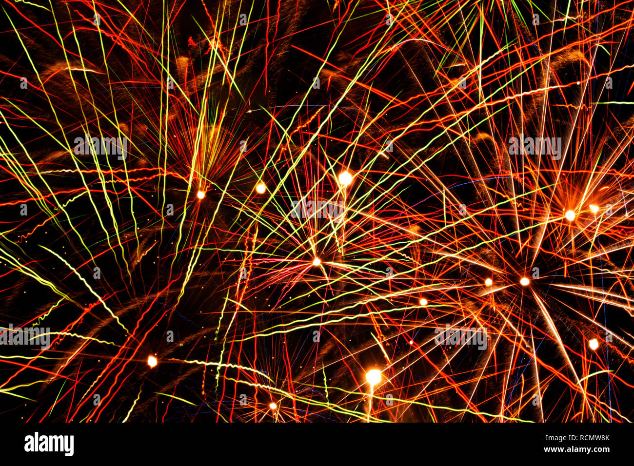 Libre d'exploser d'artifice de couleurs vives Banque D'Images