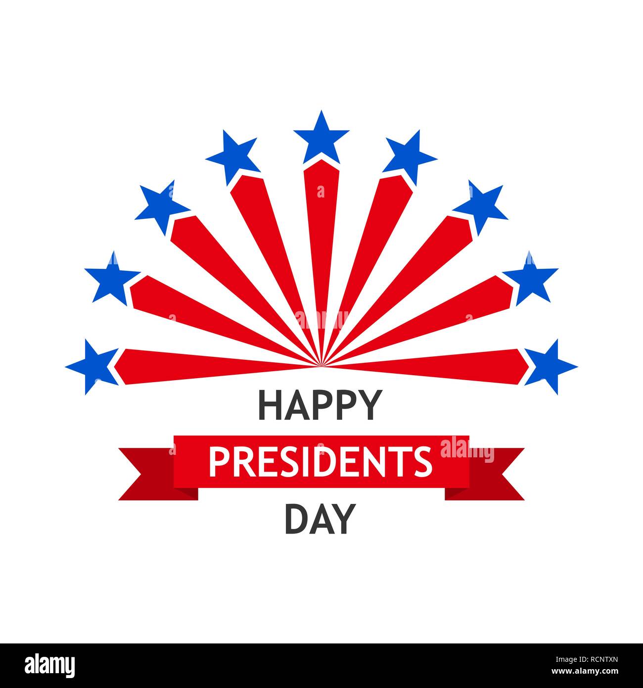 Logo de la Journée des présidents dans télévision design. Vector illustration. Abstract Présidents jour logo, isolé sur fond blanc Illustration de Vecteur
