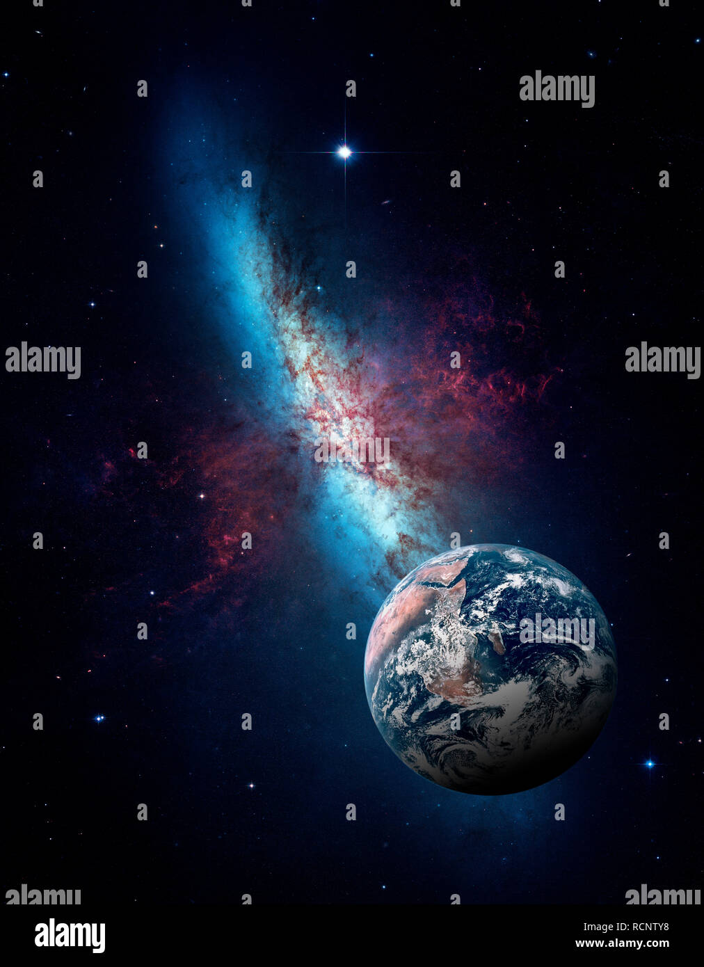 Planètes Du Système Solaire Dans Le Contexte Dune Galaxie