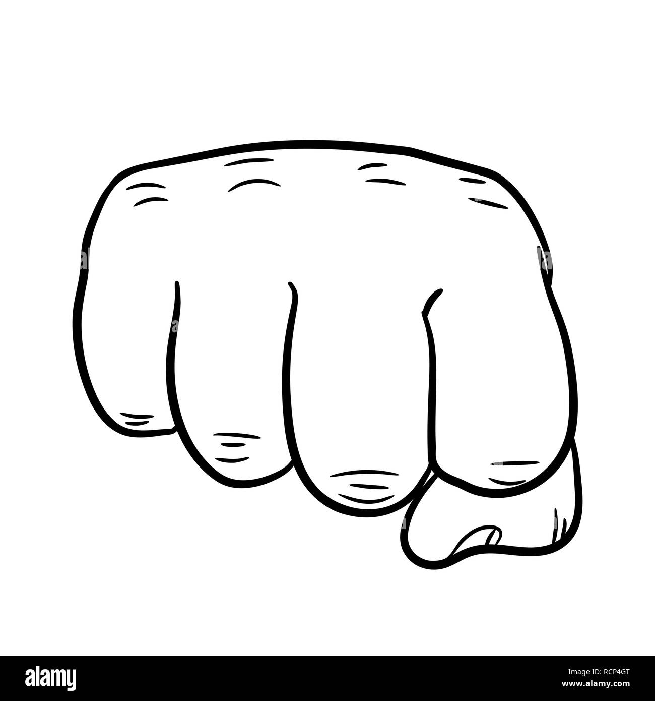 Fist icône dans télévision design. Vector illustration. Fist isolé sur fond blanc Illustration de Vecteur