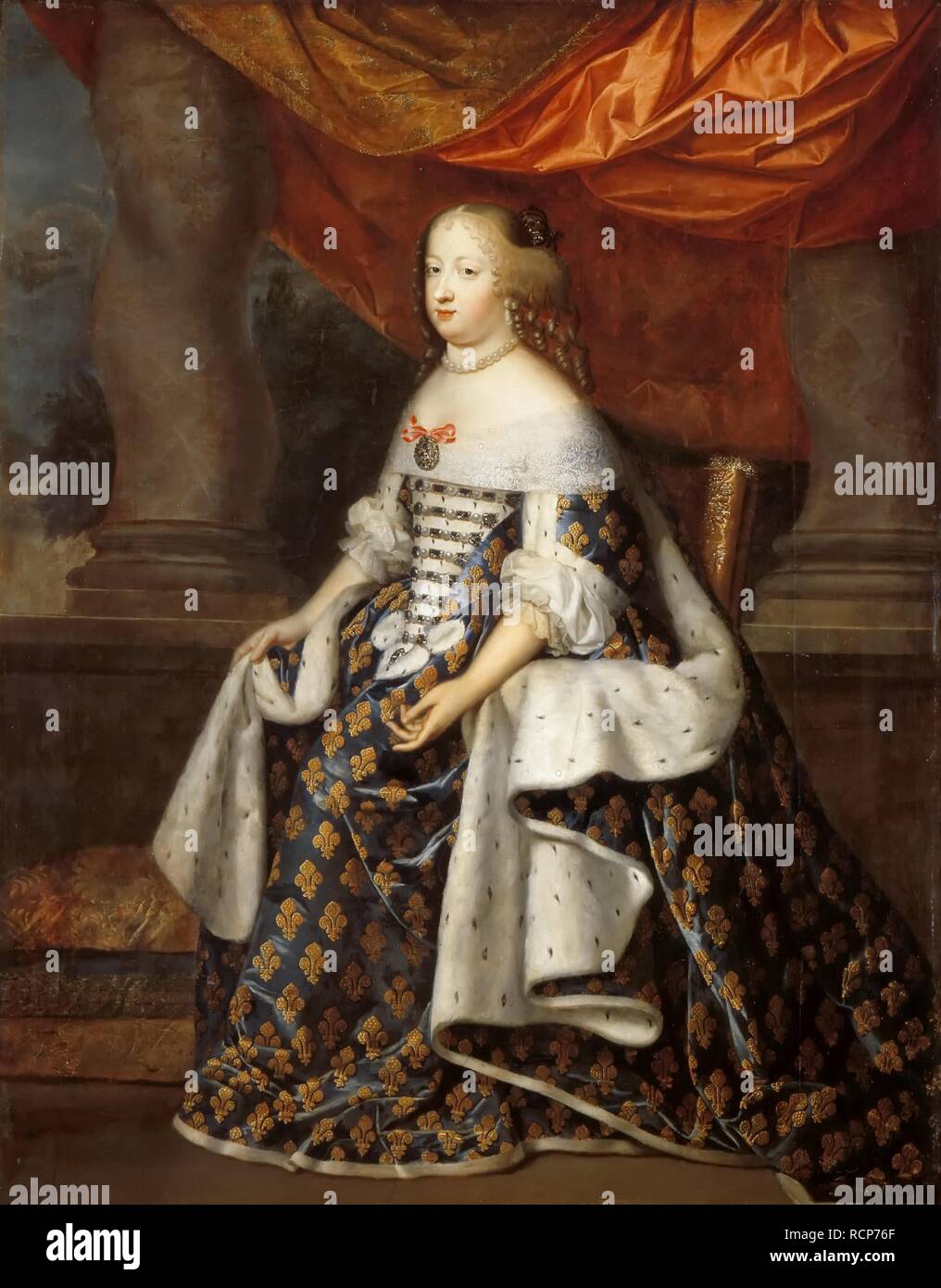 Portrait de Marie-Thérèse d'Espagne (1638-1683), Reine de France. Musée : Musée de l'histoire de la France, Le Château de Versailles. Auteur : BEAUBRUN, Henri. Banque D'Images