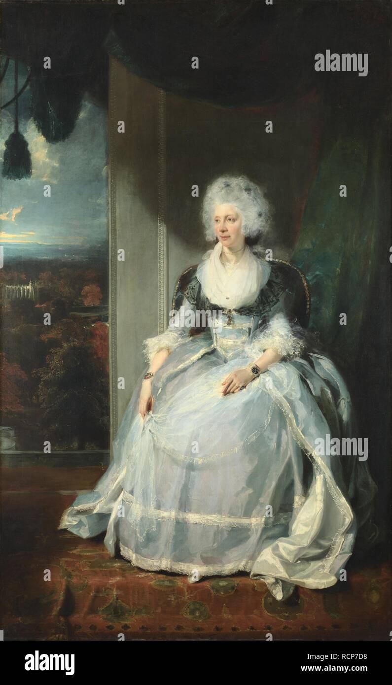 Queen Charlotte du Royaume-Uni (1744-1818). Musée : National Gallery, Londres. Auteur : LAWRENCE, SIR THOMAS. Banque D'Images