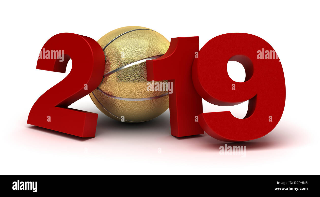 Chine 2019 (championnat de baskettball mot isolé sur fond blanc) Banque D'Images