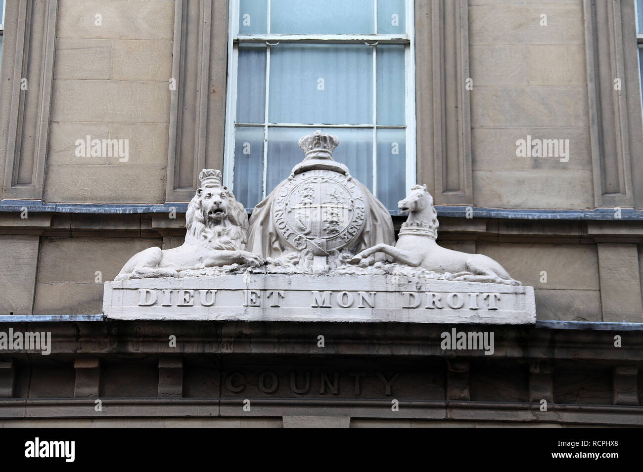 Ancien bâtiment de la Cour de comté de Sheffield construit en 1854 Banque D'Images