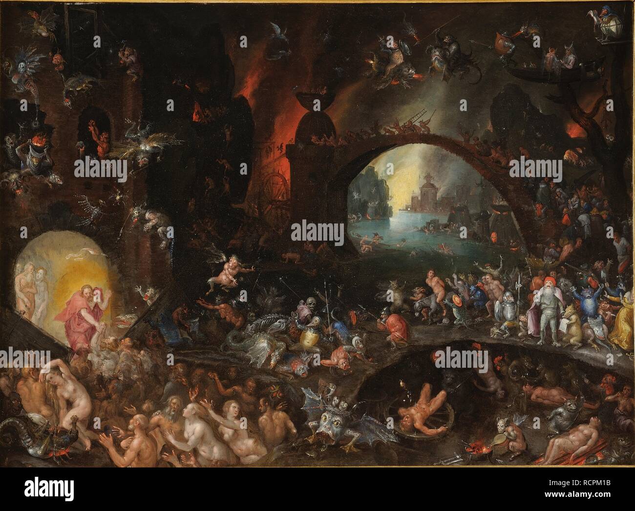 Le Christ dans les limbes. Musée : Galleria Colonna, Rome. Auteur : Brueghel l'Ancien, jan. Banque D'Images