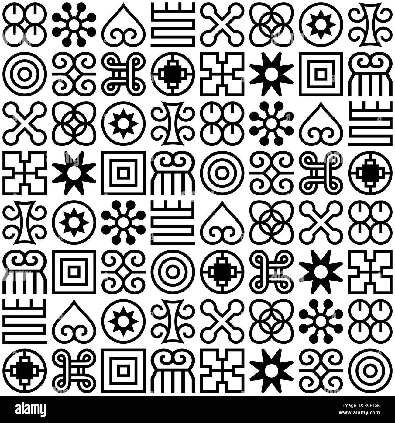 Afrique transparente motif Adinkra. Illustration de Vecteur