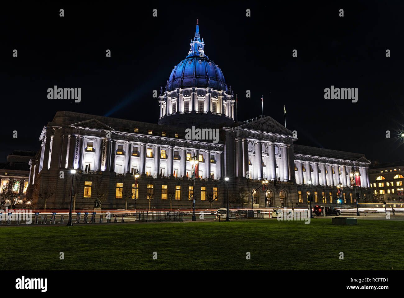 San Francisco City Hall at Night Banque D'Images