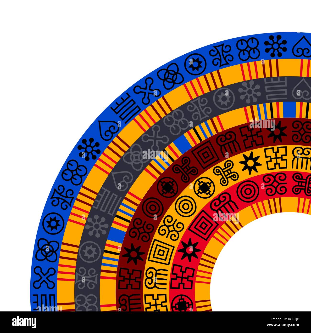 Adinkra africains l&rsquo;arrière-plan Image Vectorielle Stock - Alamy