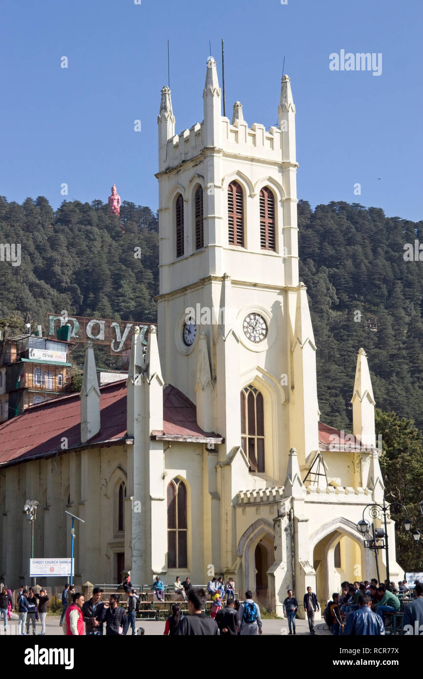Churrch 'Christ' Anglican Church à Shimla, Inde Banque D'Images