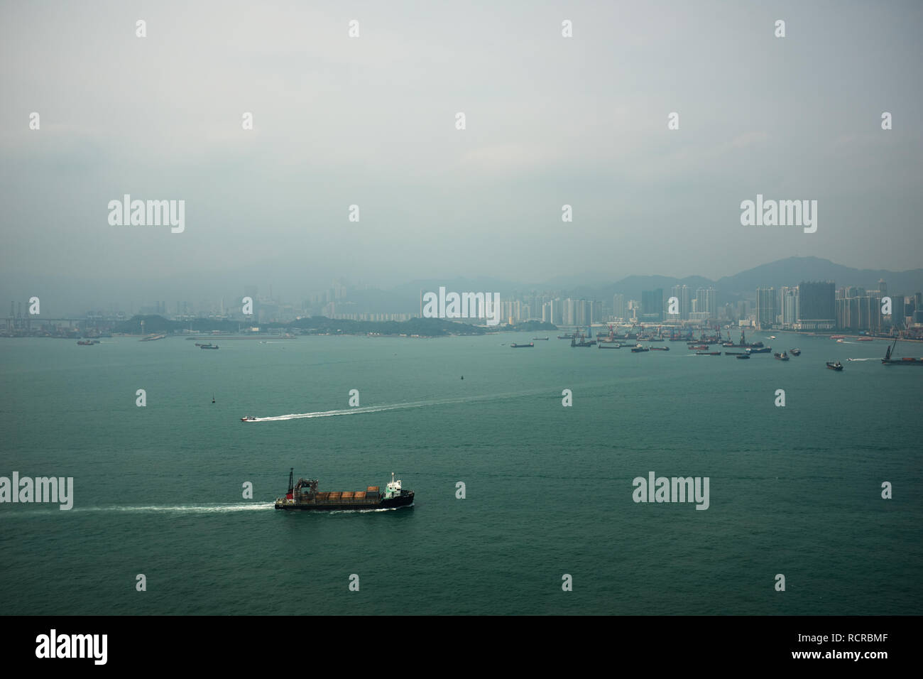 Le port de Victoria, Hong Kong Banque D'Images