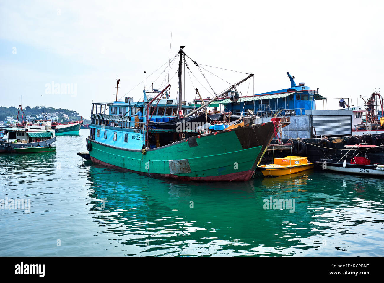 Des bateaux de pêche, Cheung Chau, Hong Kong Banque D'Images