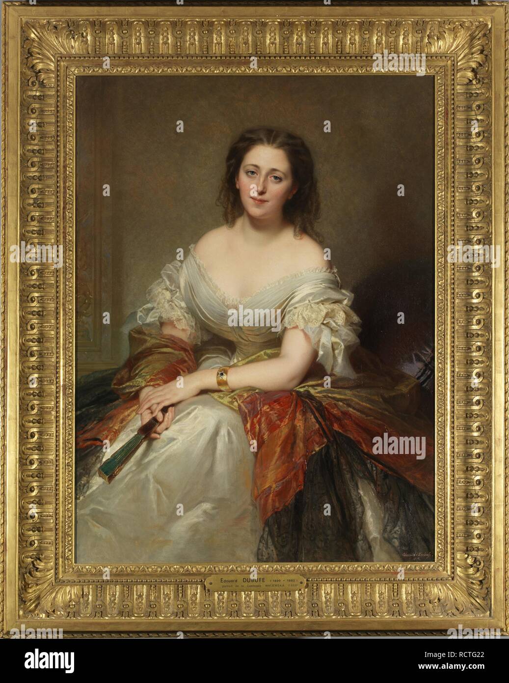 Portrait de Maria comtesse Walewska (1786-1817). Musée : Patrimoine comte Charles-André Colonna Walewski. Auteur : Edouard Louis Dubufe,. Banque D'Images