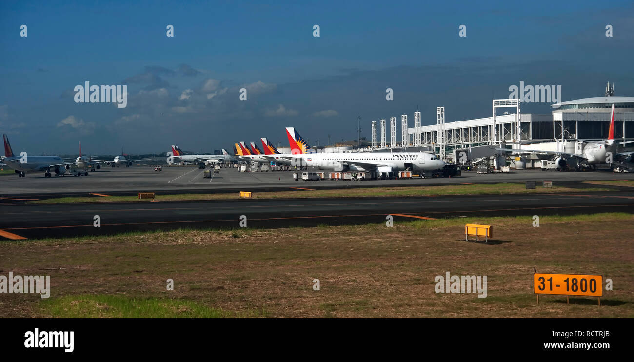 L'aéroport international Ninoy Aquino Le Terminal 2, Pasay, Metro Manila, Luzon, Philippines, Asie du Sud Est Banque D'Images