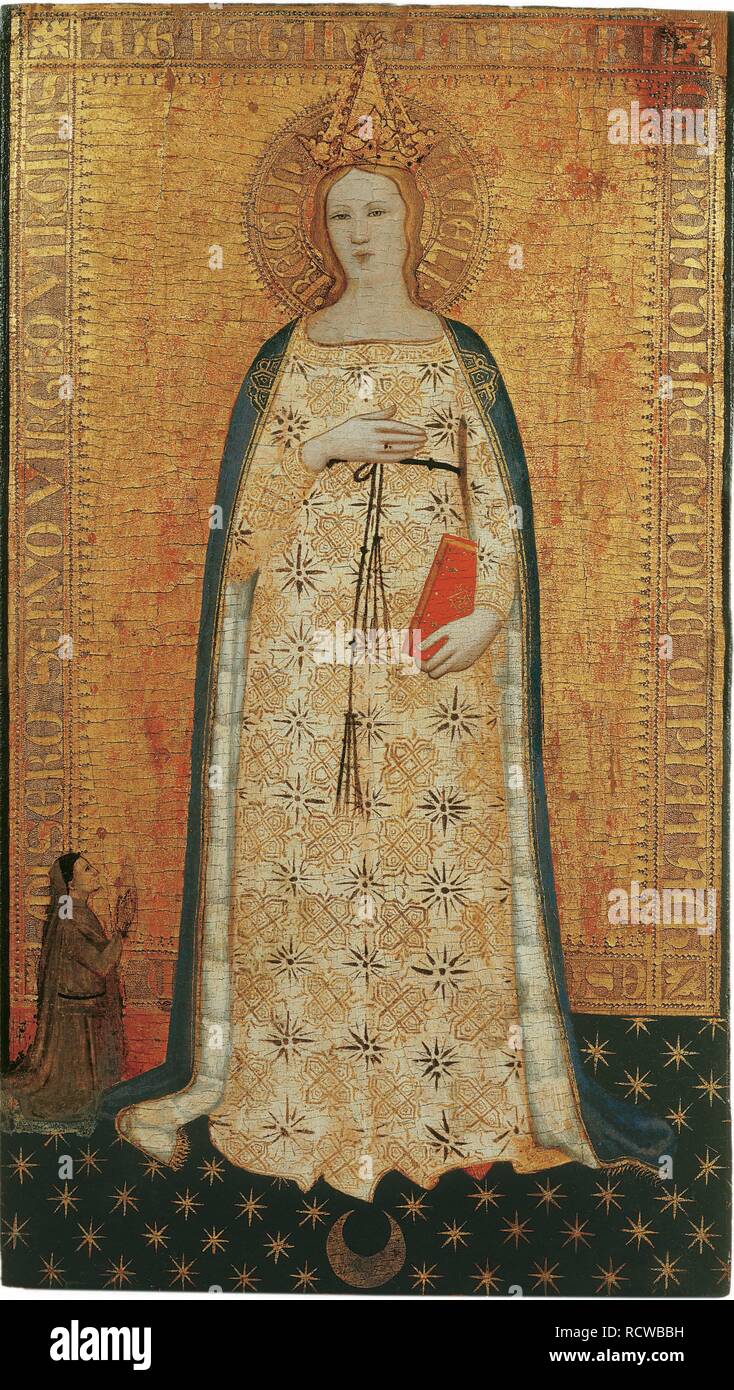 Madonna del Parto (Vierge de l'accouchement). Musée : Musée Bandini, Fiesole. Auteur : NARDO DI CIONE. Banque D'Images