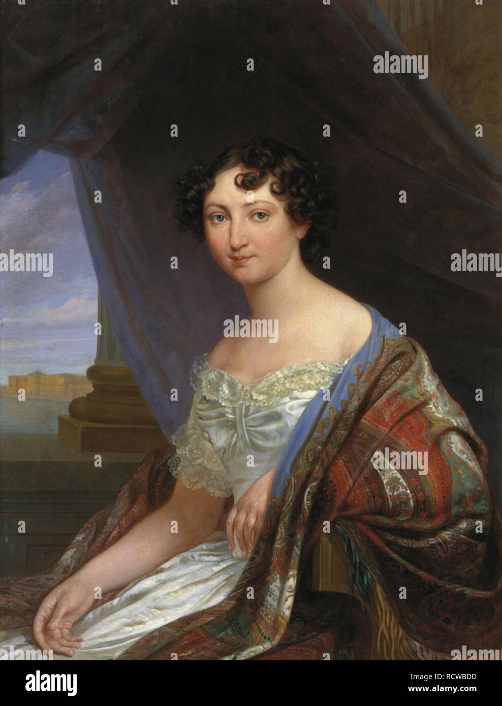 La grande-duchesse Anna Pavlovna de Russie (1795-1865), Reine des Pays-Bas. Musée : Musée d'art de l'état de la République du Kazakhstan, Almaty. Auteur : Budkin, Philipp Ossipovitch. Banque D'Images