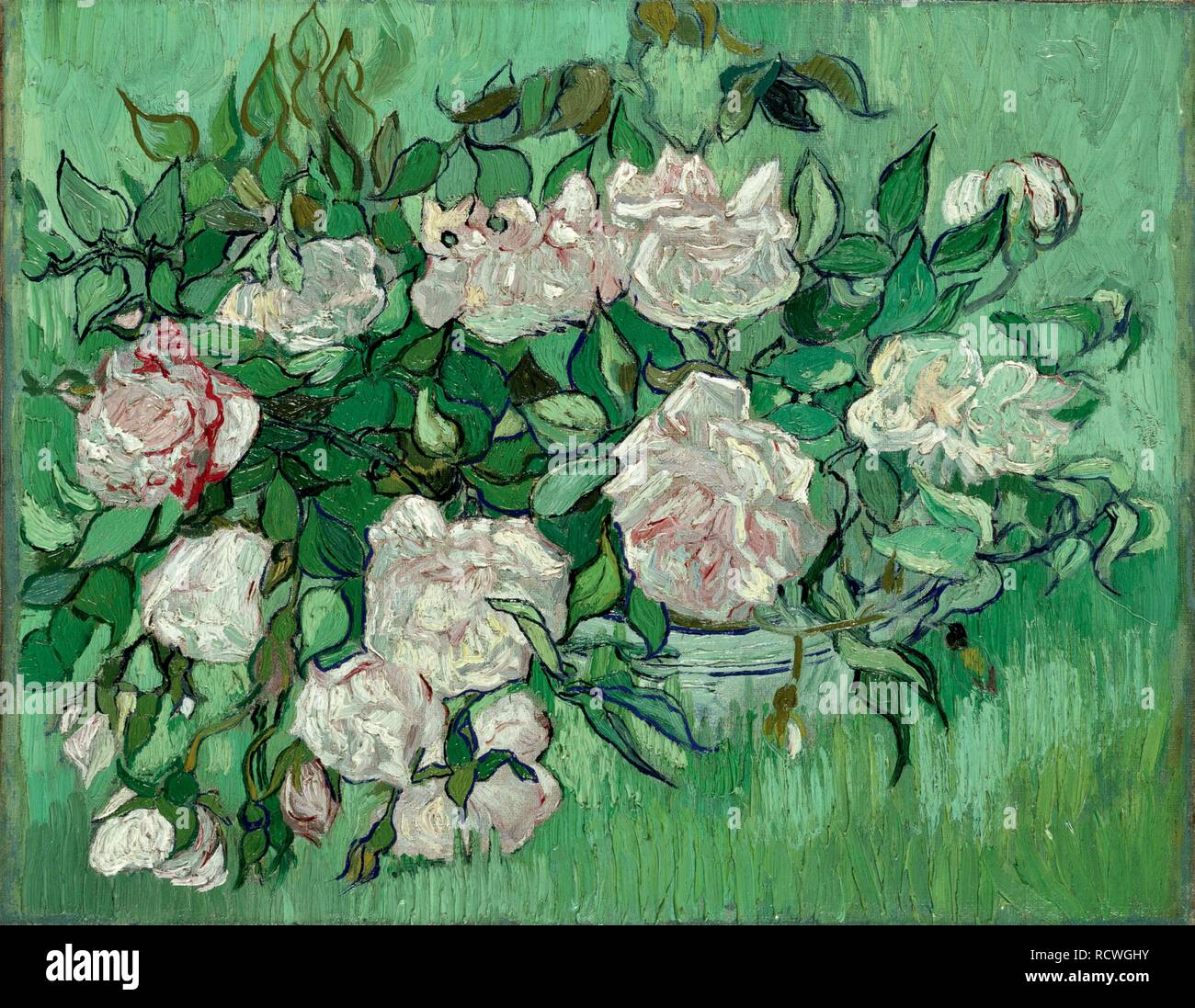 Roses Roses. Musée : Ny Carlsberg Glyptotek. Auteur : VAN GOGH, Vincent. Banque D'Images