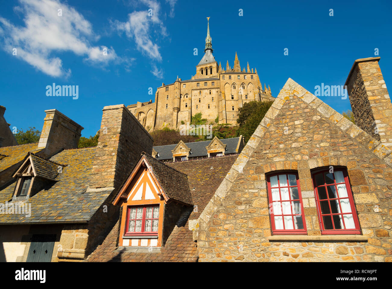 église abbatiale du mont saint michel Banque de photographies et d ...
