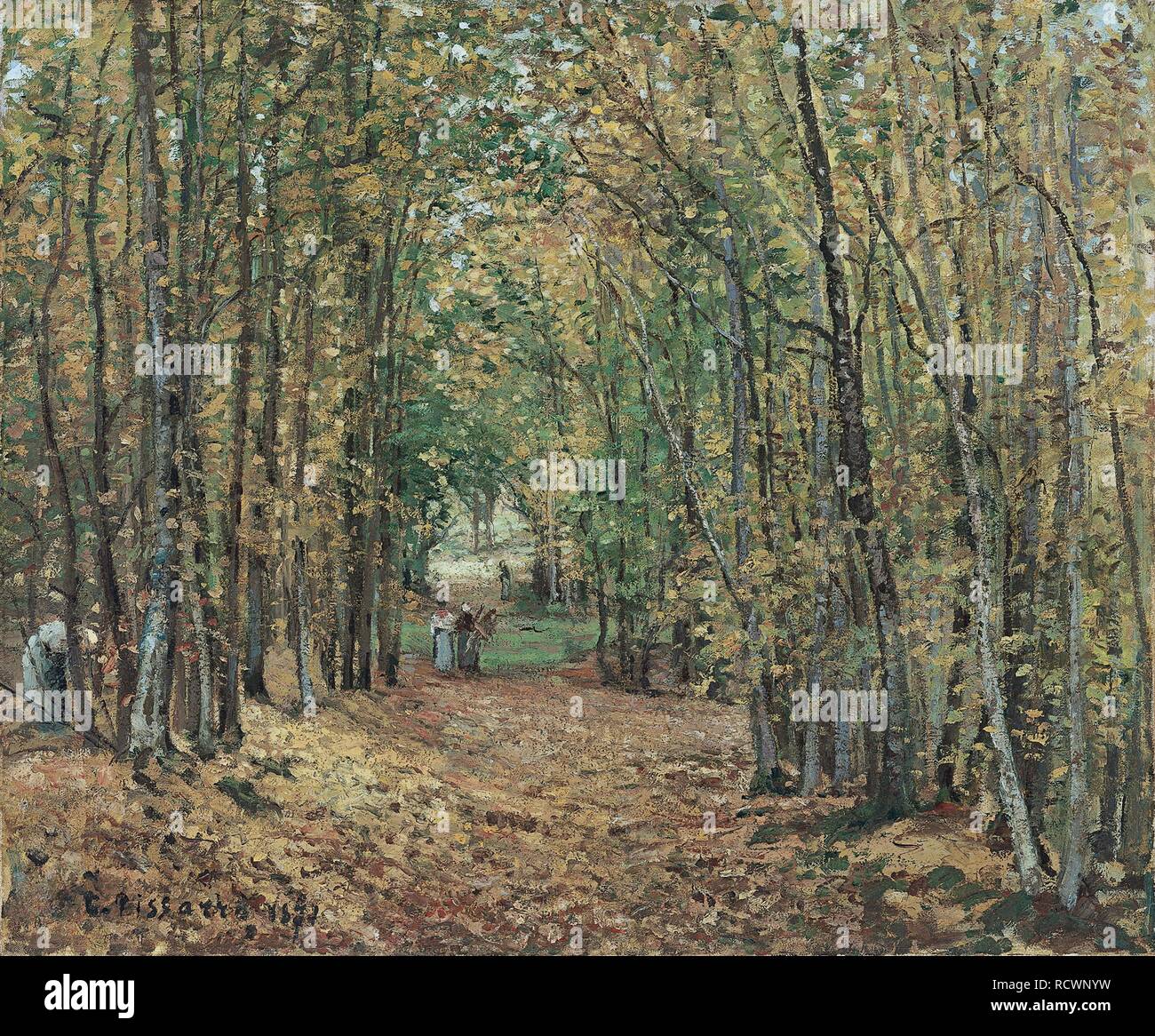 Les Bois à Marly. Collections du Musée : Musée Thyssen-Bornemisza. Auteur : PISSARRO, Camille. Banque D'Images