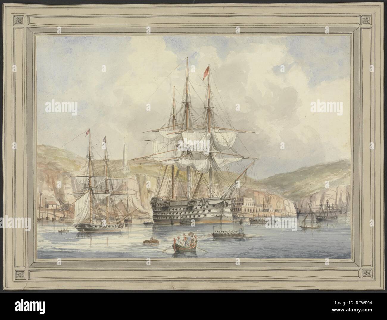 Voir à Malte. Musée : l'université de Yale. Auteur : Dyce, Charles Andrew. Banque D'Images