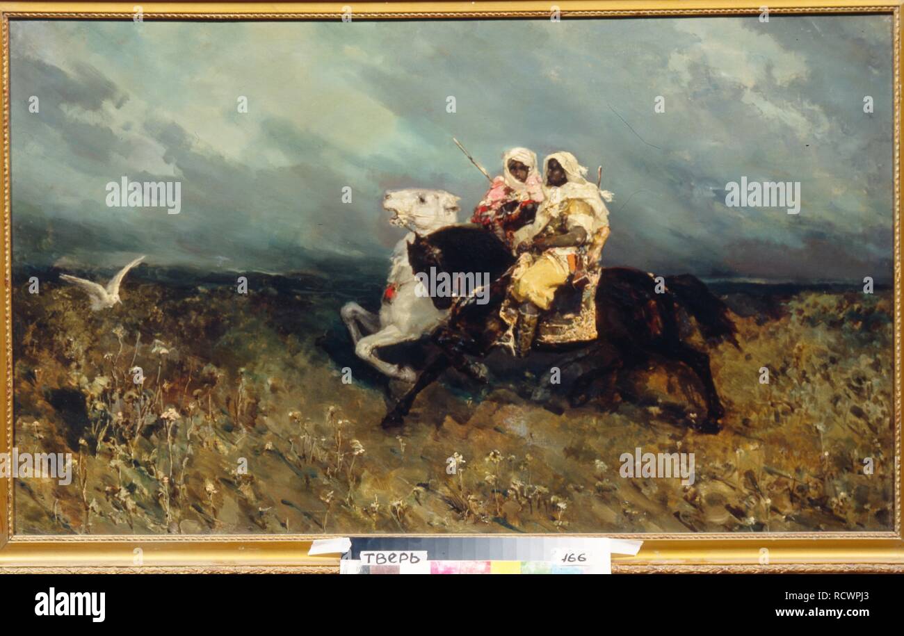 Bédouins. Musée : Regional Art Gallery, de Tver. Auteur : Kotarbinsky, Vasilii (Wilhelm) Alexandrovitch. Banque D'Images