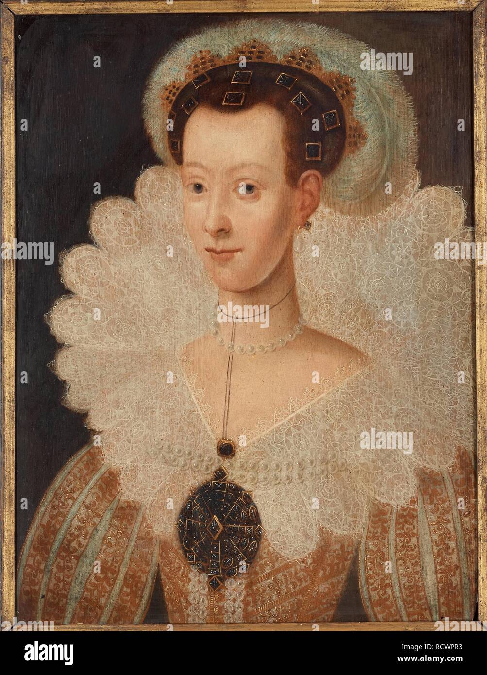 La reine Maria Eleonora de la Suède. Musée : collection privée. Auteur : Hoefnagel, Jacob. Banque D'Images