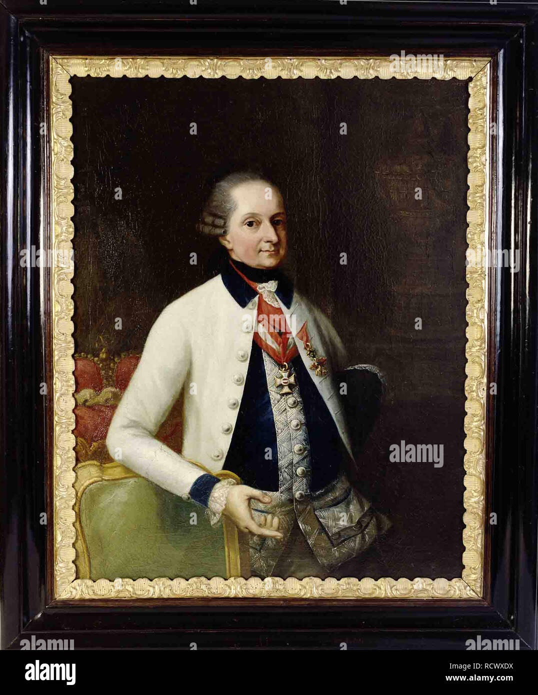 Nikolaus I, Prince Esterházy (1714-1790) dans l'uniforme de son régiment d'infanterie hongroise n° 33. Musée : Esterházy Privatstiftung. Auteur : KNOLLER, MARTIN. Banque D'Images