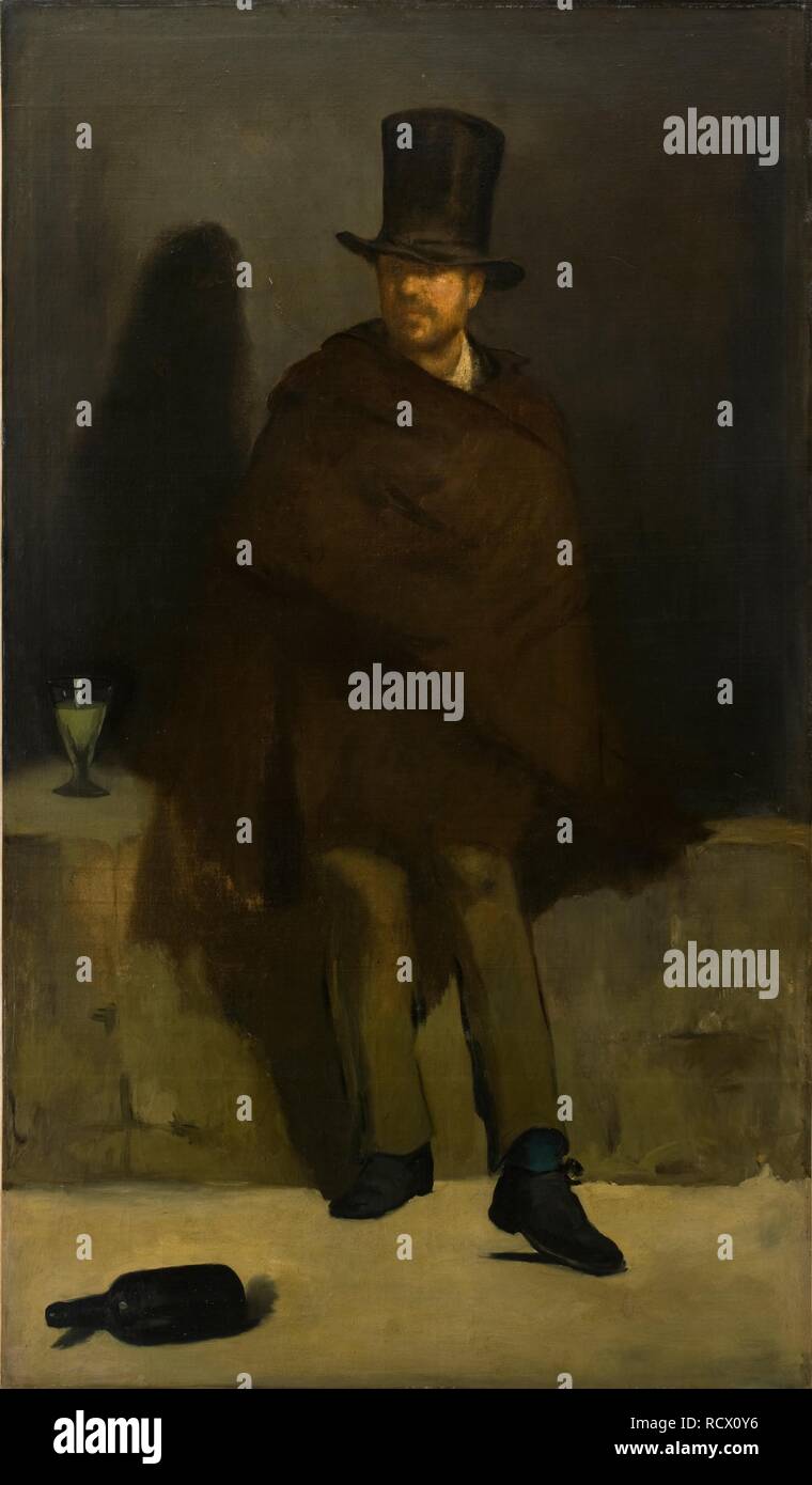 Le buveur d'Absinthe. Musée : Ny Carlsberg Glyptotek. Auteur : MANET, EDOUARD. Banque D'Images