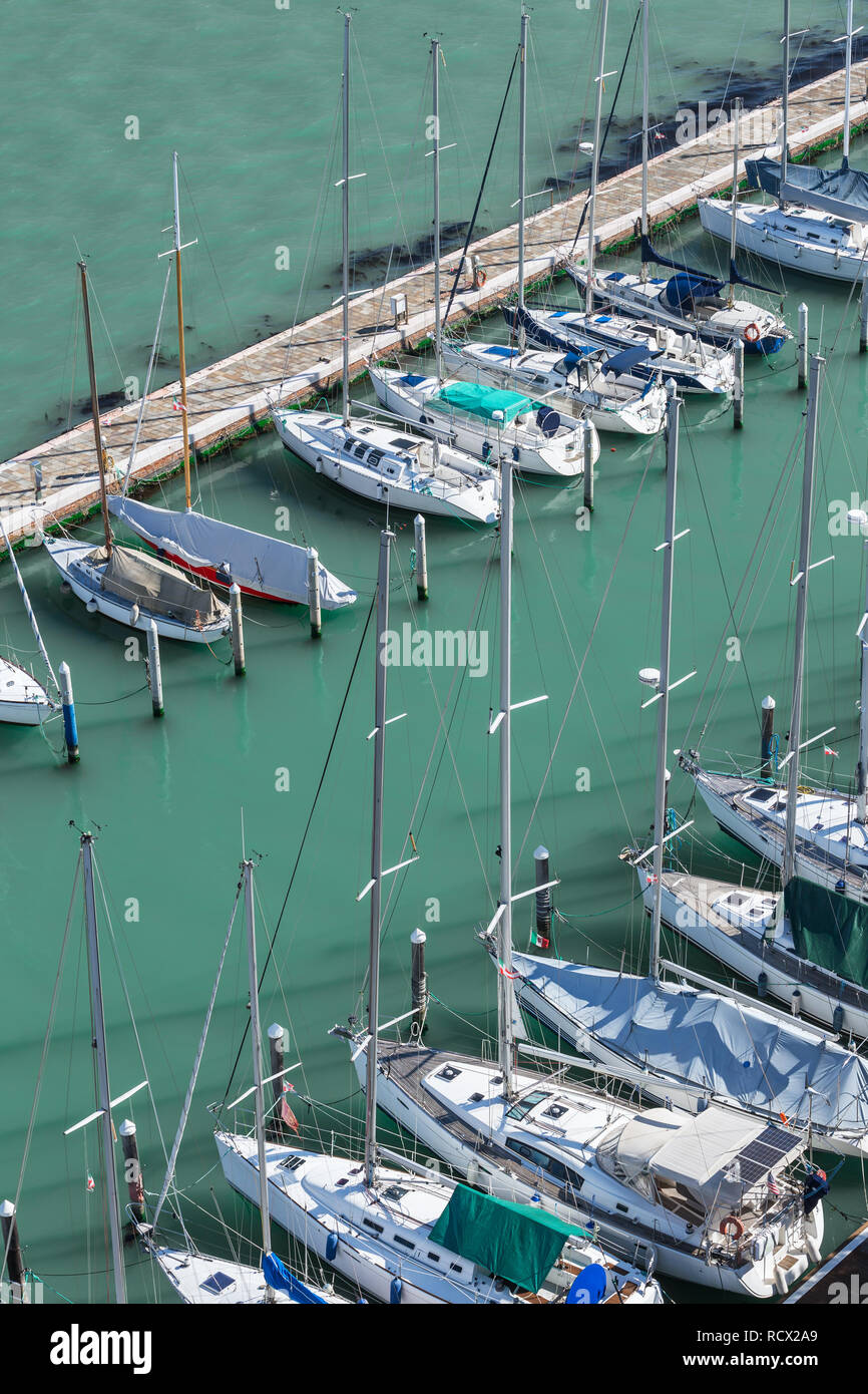 Port de plaisance de San Giorgio Maggiore à Venise, Italie Banque D'Images