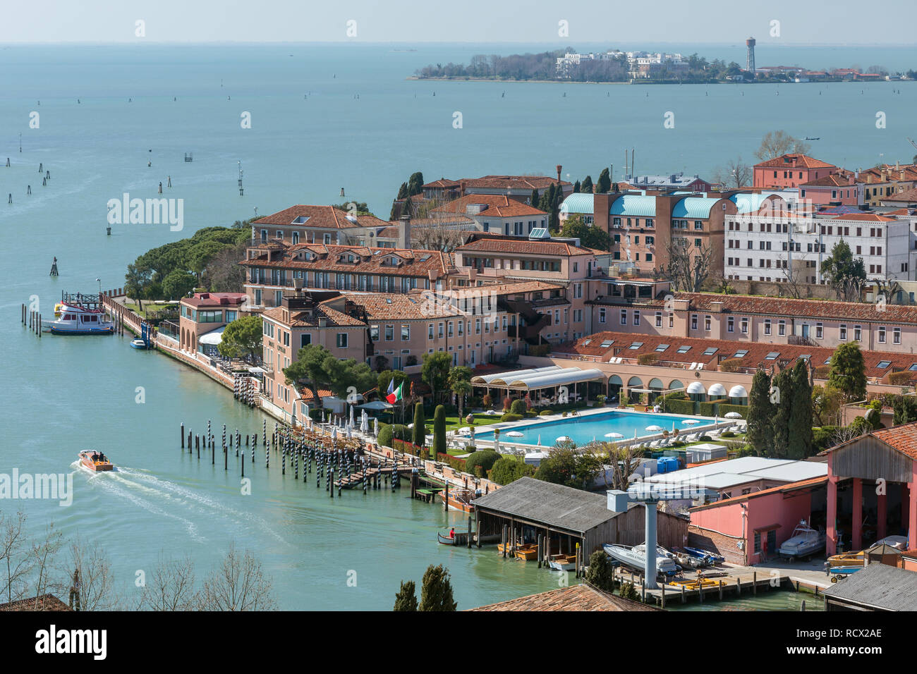 Voir l'île de Giudecca à Venise, Italie. Banque D'Images