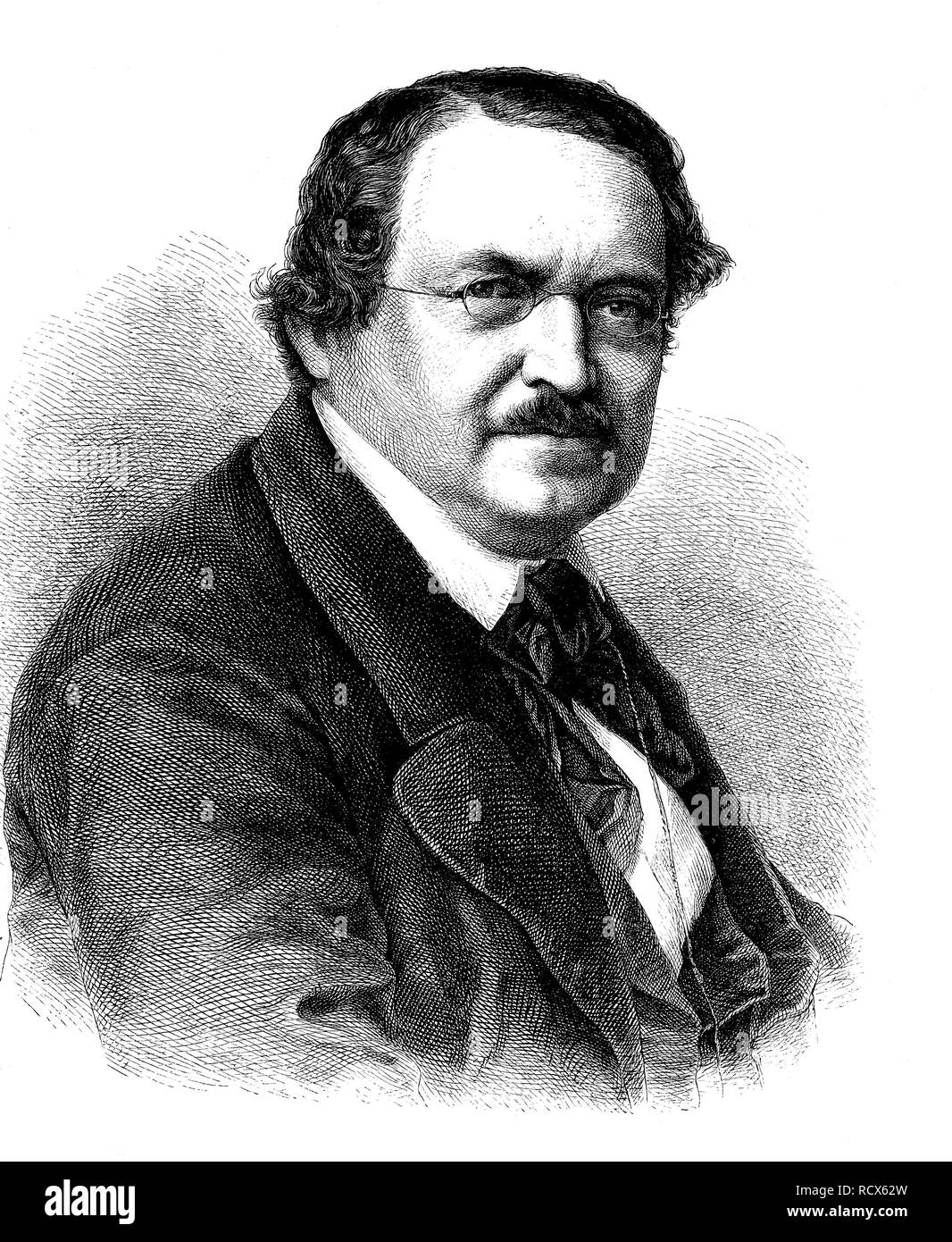 Ferdinand Stolle, 1806-1872, né Ludwig Ferdinand Anders, écrivain et journaliste, gravure sur bois, 1880 c Banque D'Images