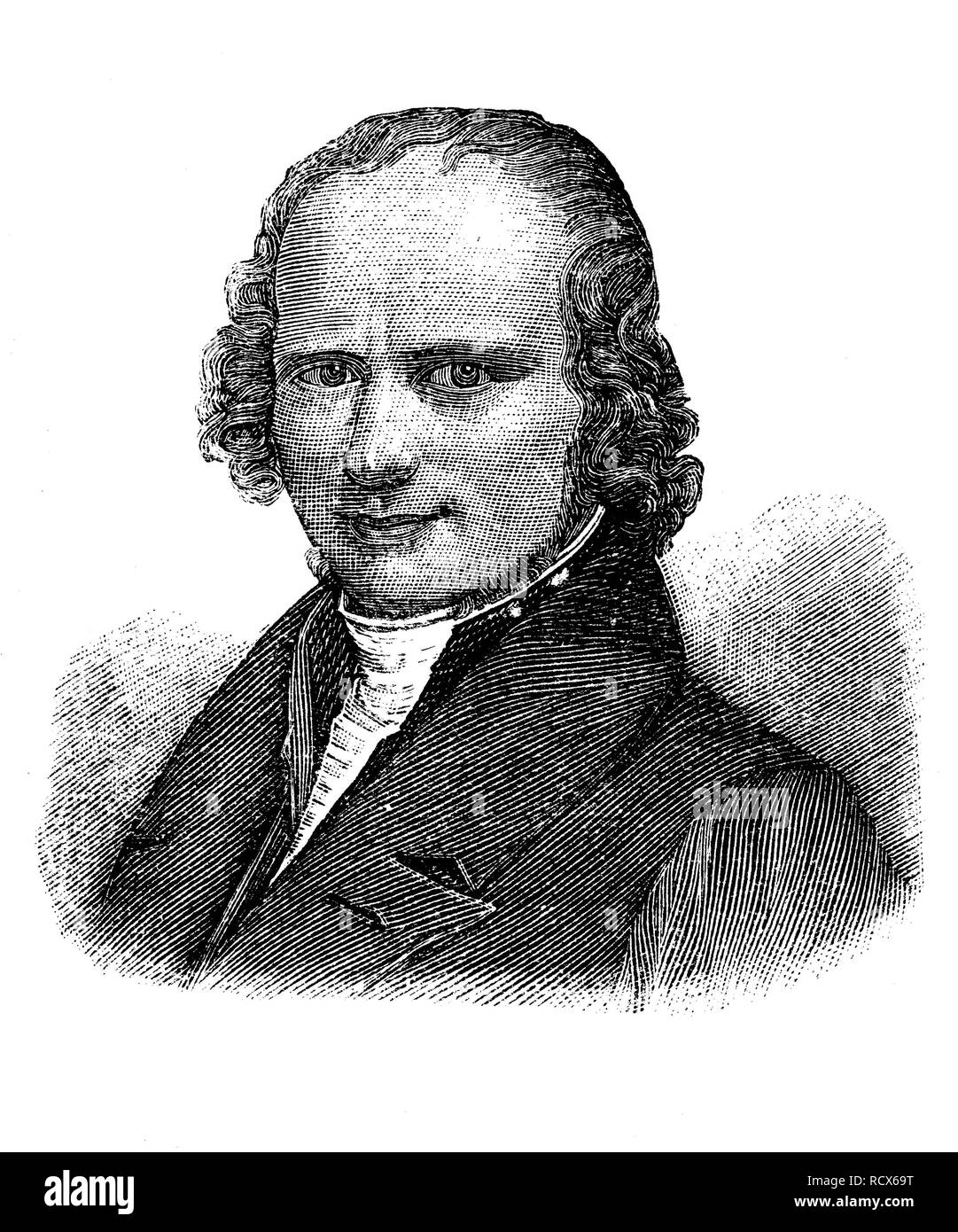 Heinrich Karl Jaup, 1781 - 1860, un homme politique et ministre-président de Hesse, gravure sur bois, vers 1880 Banque D'Images