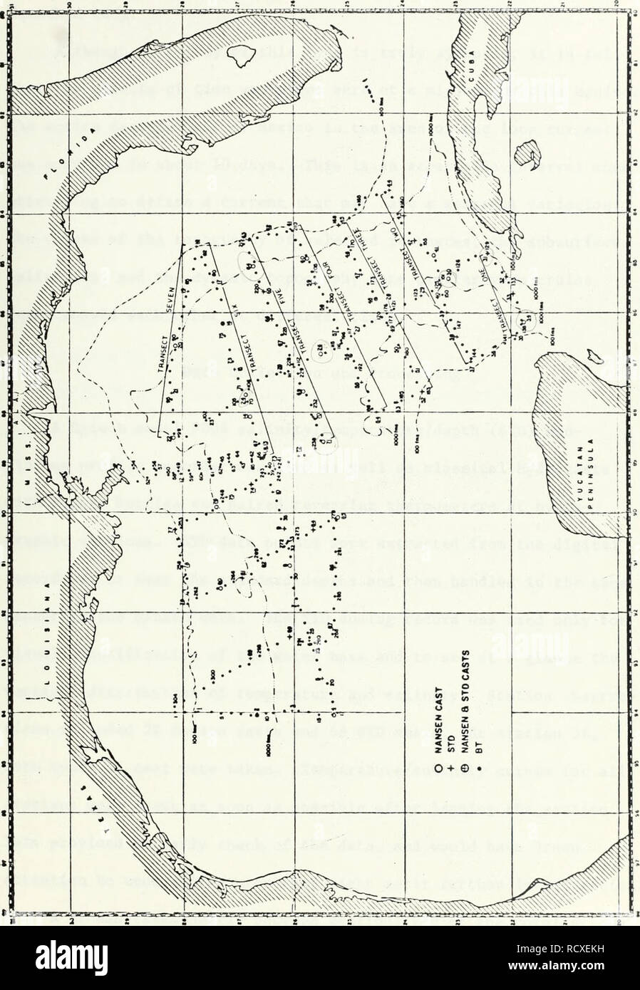 . Une description des caractéristiques océanographiques de l'est du golfe du Mexique, août 1968.. L'océanographie. . Veuillez noter que ces images sont extraites de la page numérisée des images qui peuvent avoir été retouchées numériquement pour plus de lisibilité - coloration et l'aspect de ces illustrations ne peut pas parfaitement ressembler à l'œuvre originale.. Schneider, Michael John. Texas A Banque D'Images