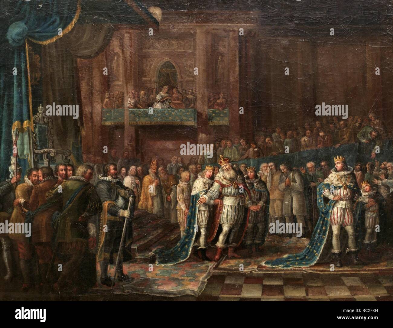 Le discours d'adieu de Gustav Adolf à la succession. Musée : collection privée. Auteur : Hagelberg, Nils (N.). Banque D'Images