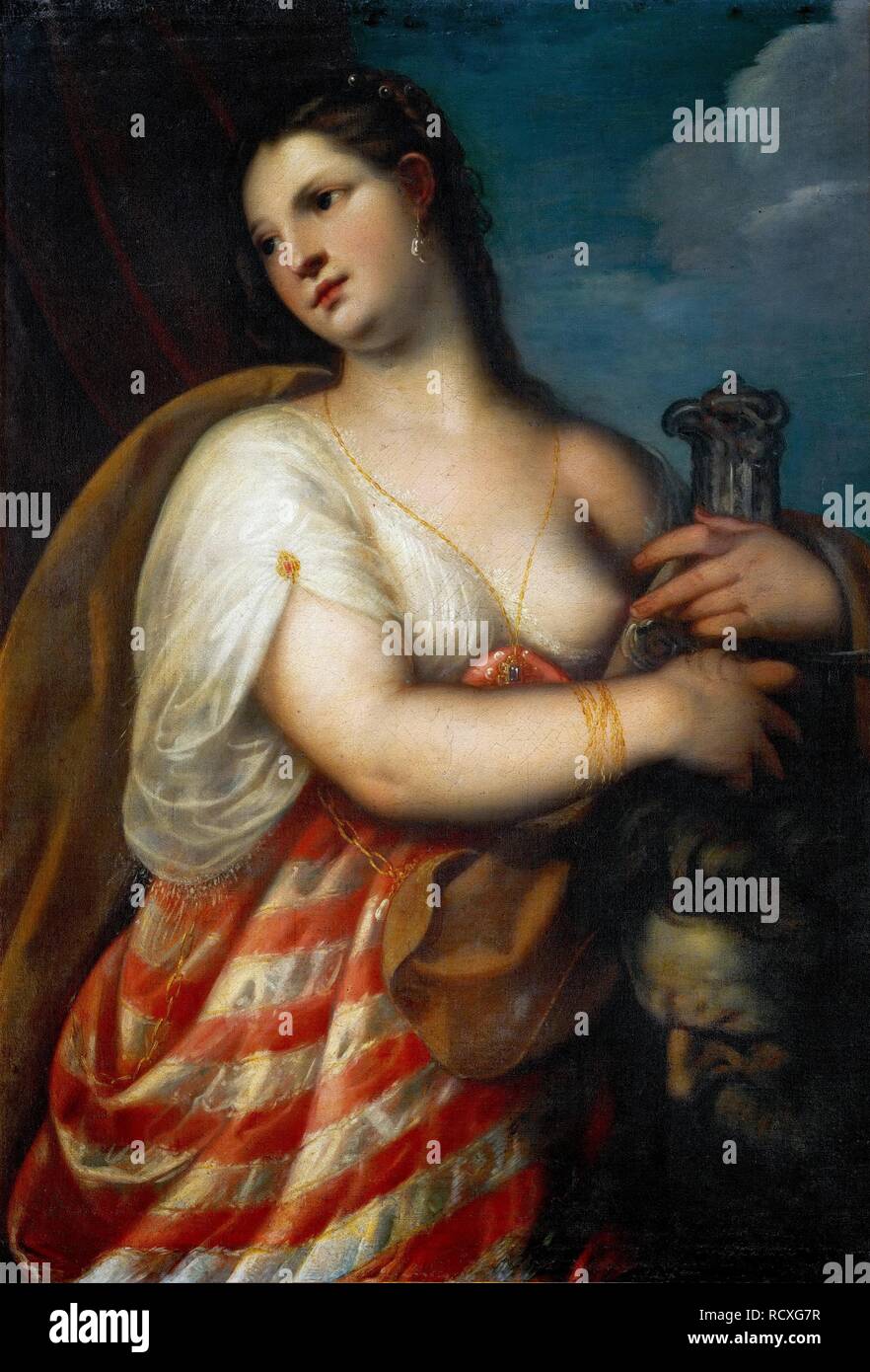 Judith avec la tête d'Holopherne. Musée : l'histoire de l'Art Museum, Vienne. Auteur : Padovanino. Banque D'Images