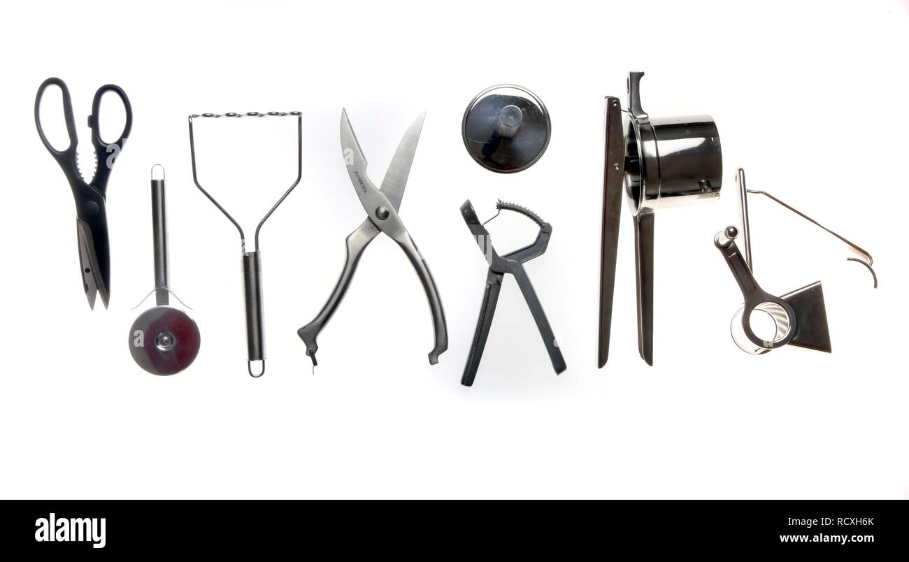 Divers outils et ustensiles de cuisine Banque D'Images