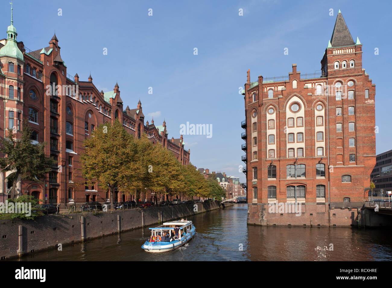 Speicherstadt, quartier d'entrepôts, Hambourg Banque D'Images