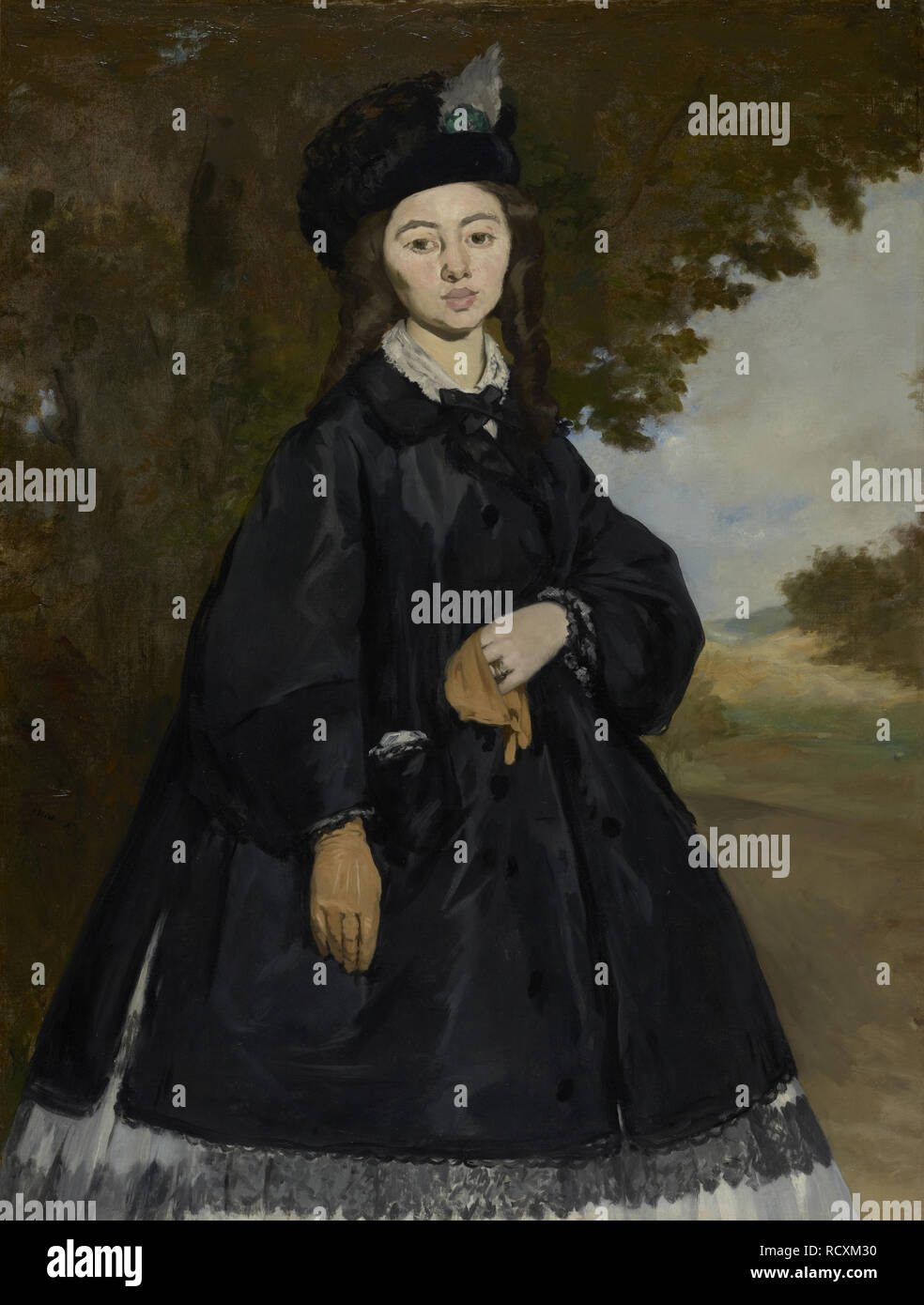 Portrait de Madame Brunet. Musée : J. Paul Getty Museum, Los Angeles. Auteur : MANET, EDOUARD. Banque D'Images